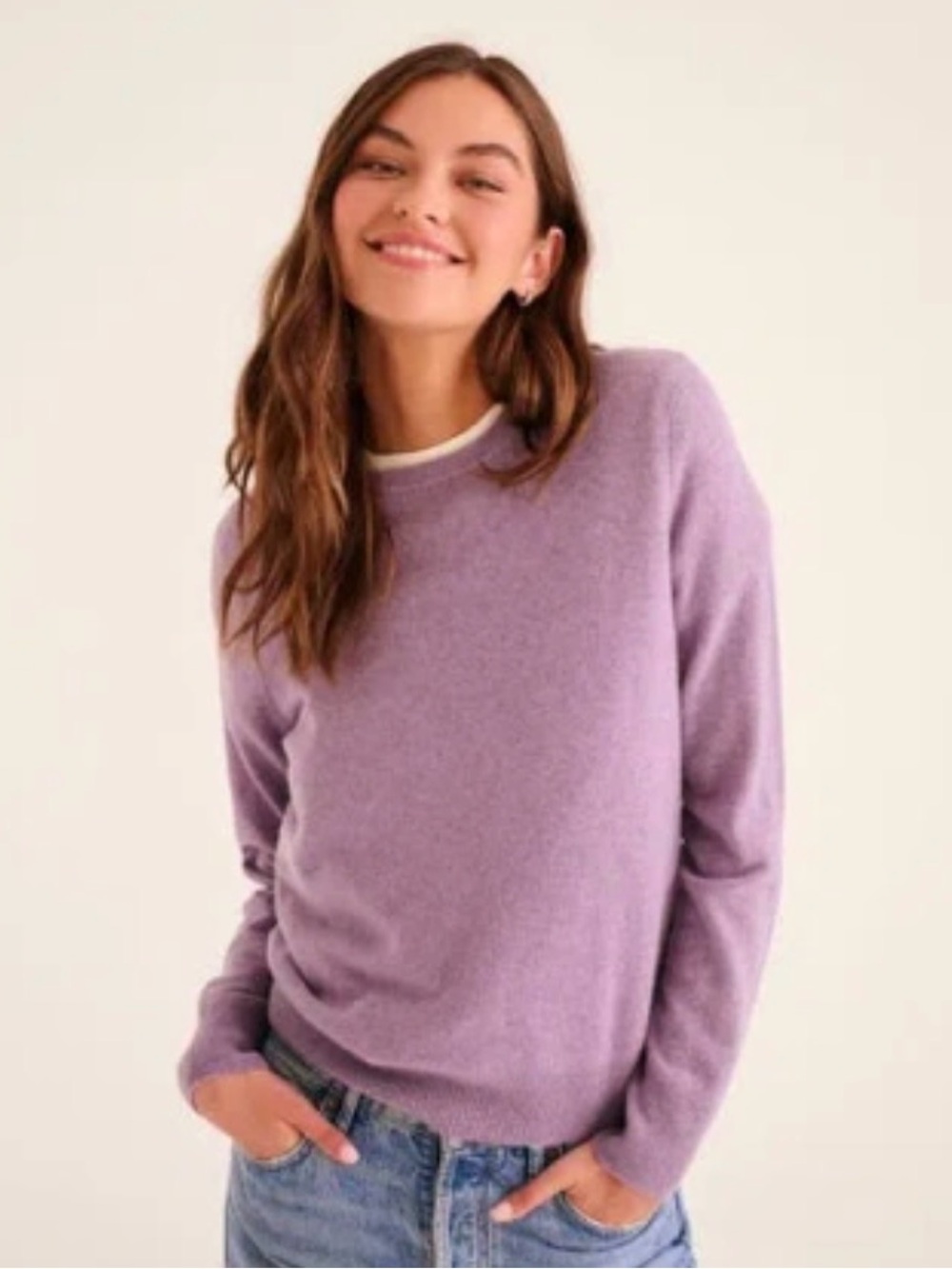Naadam The Original Cashmere Sweater in Lavender S